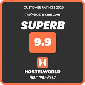 Chill Zone Hostelworld rating badge