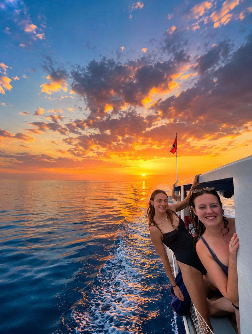 Boat party on the Albanian Riviera near Himare